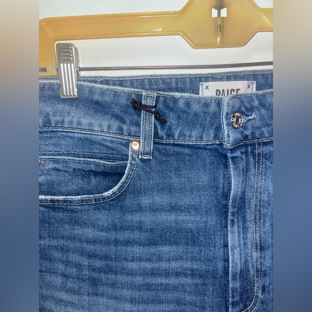 NWT Paige Sasha high-rise, wide leg jeans, medium wash 32 - Picture 4 of 14